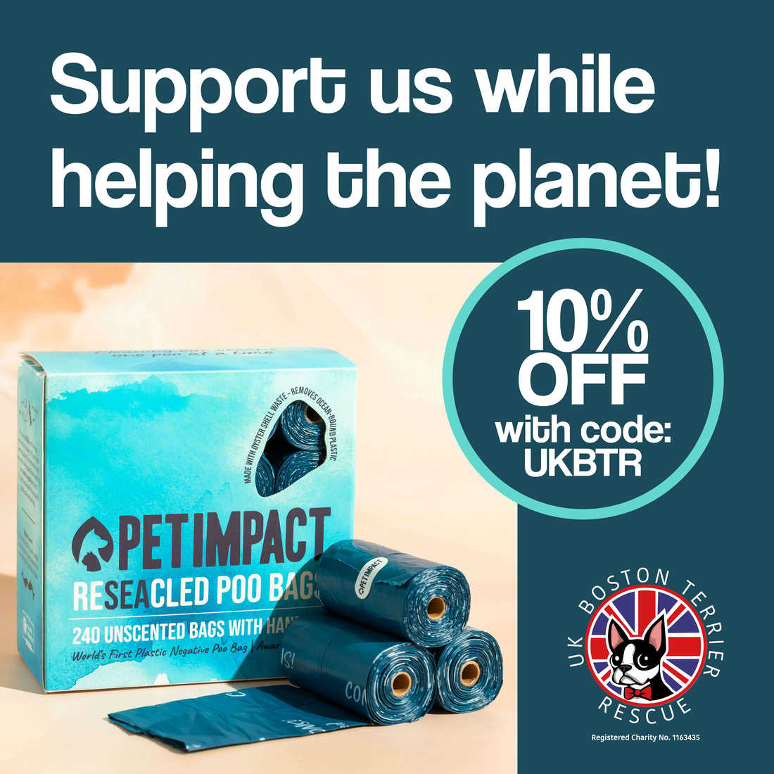Support UK Boston Terrier Rescue While Helping the Planet