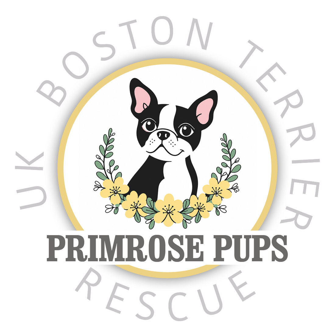 Primrose Pup Boston Terrier Logo