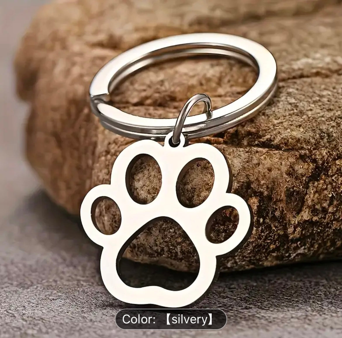 Paw Print Keyring