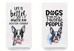 Tea Towels 2pk - Life is Better/Dogs Favourite People