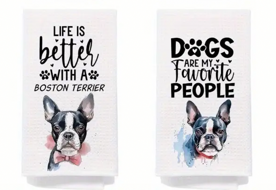 Tea Towels 2pk - Life is Better/Dogs Favourite People