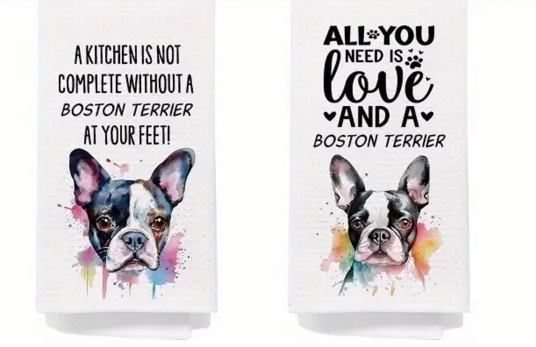 Tea Towels 2pk - Kitchen & Love and a Boston