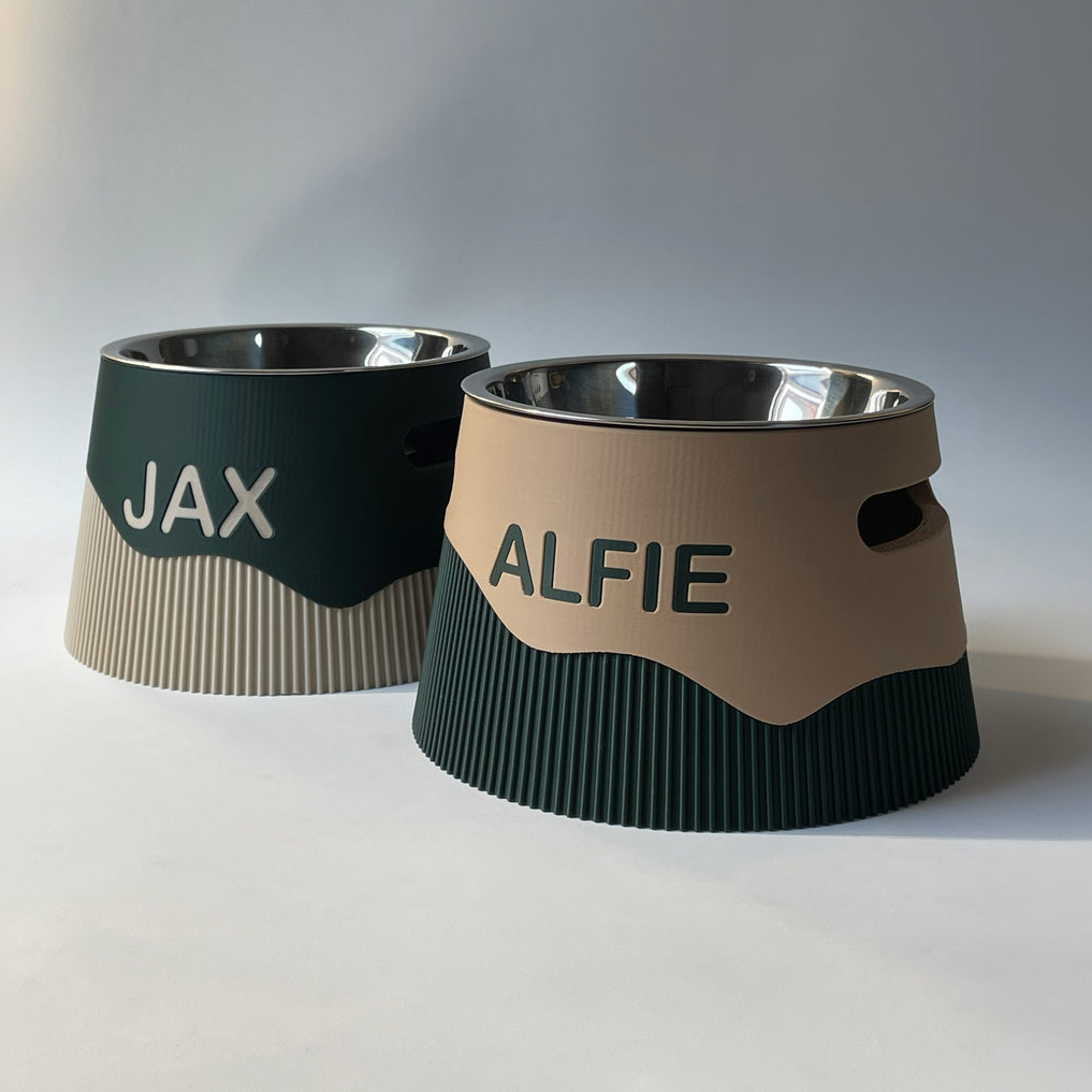 Personalised Bowl Ribbed Wave 105 High Contrast