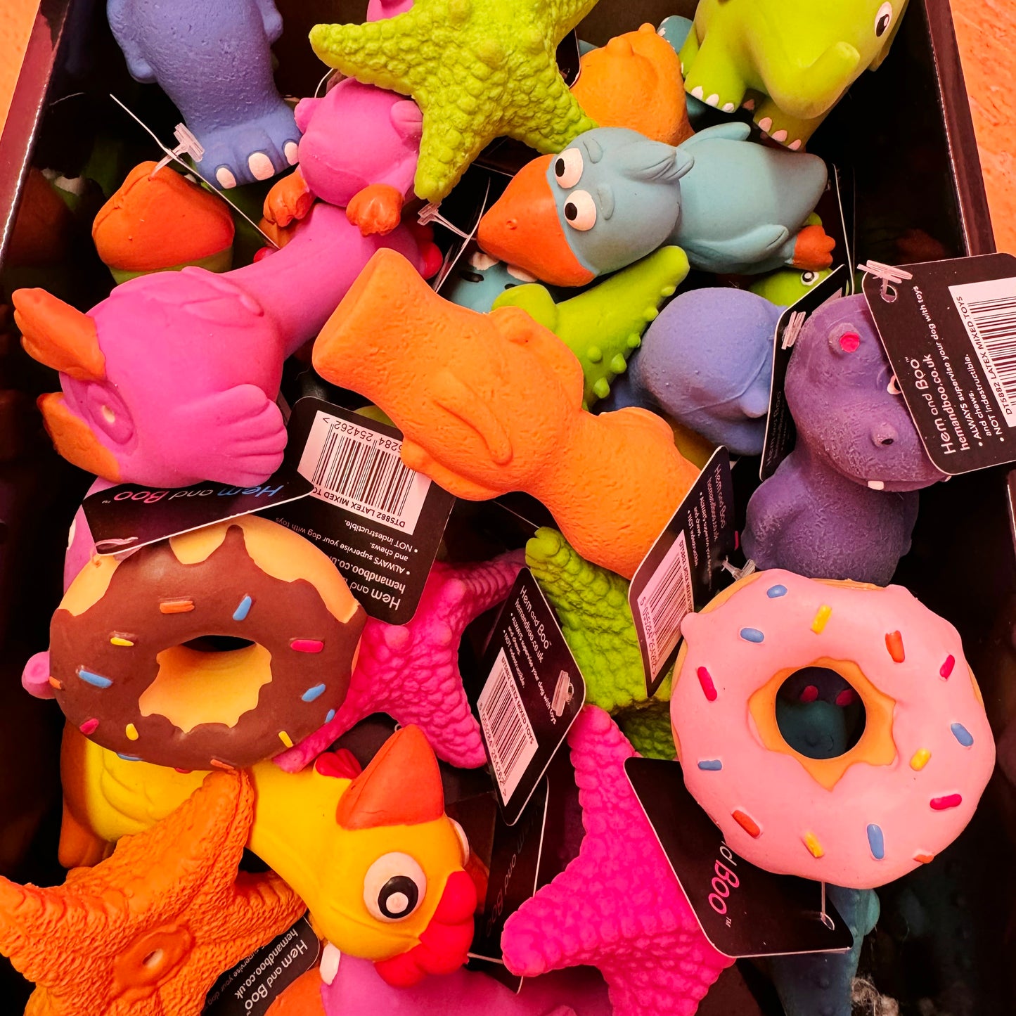 Bundle of 4 Squeaky Latex Dog Toys