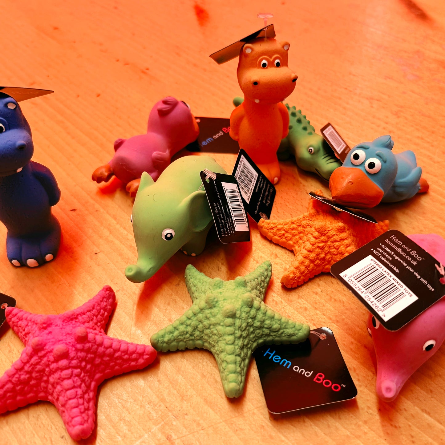 Bundle of 4 Squeaky Latex Dog Toys