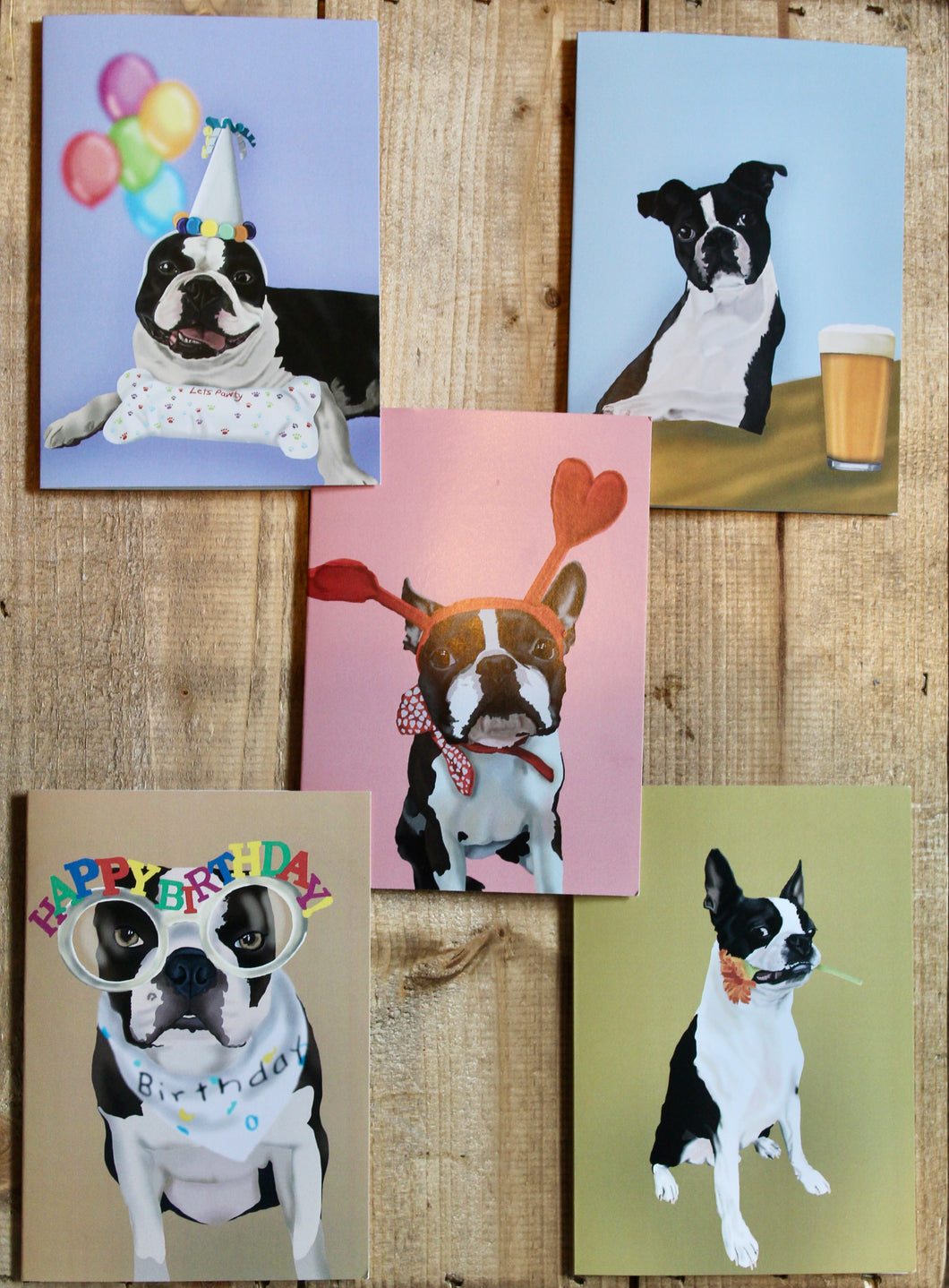 Set of 5 Boston Greeting Cards